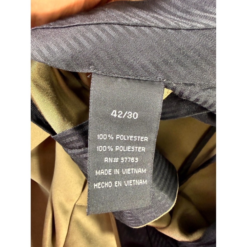 Perry Ellis Portfolio Dress Pants Mens 42/30 Brown Low Waist Office Business - Picture 12 of 16